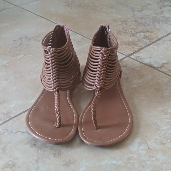 Brash Brown and Pink Sandals Size 7.5 - Picture 3 of 7